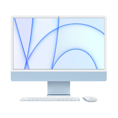iMac 24" Retina 4,5K,2021,(M1 8C CPU, 7C GPU), 8 ГБ, 256 ГБ SSD, синий